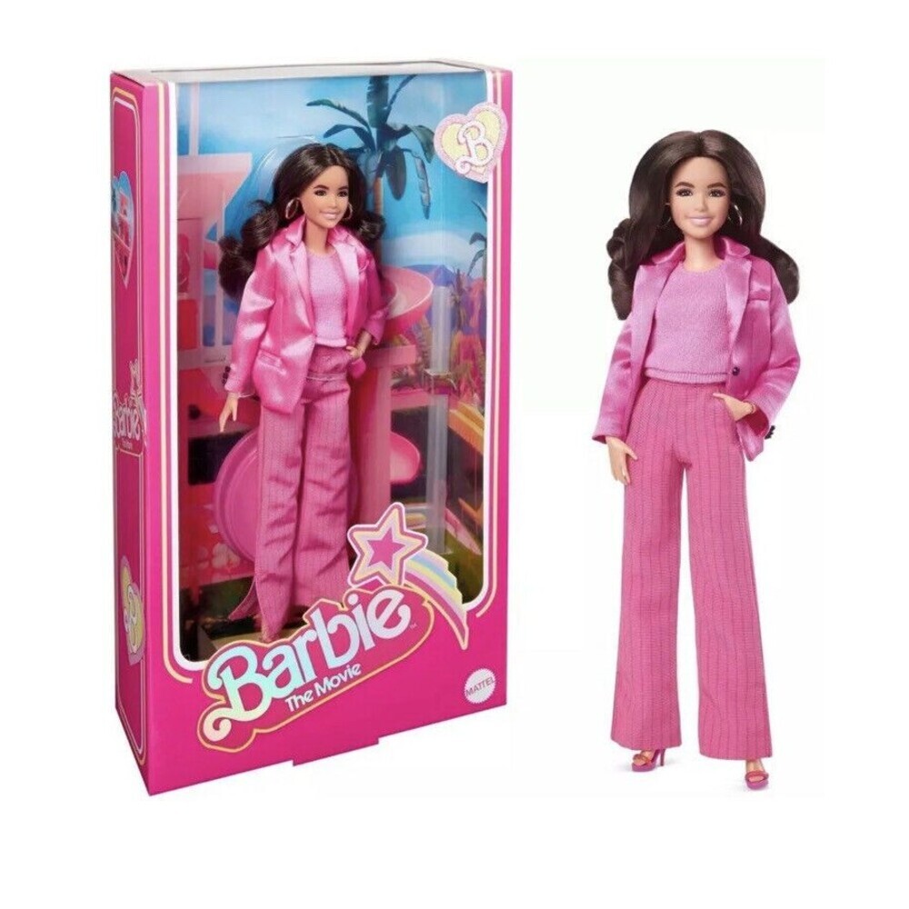 Barbie The Movie Gloria Collectible Doll Wearing Three-Piece Pink Power Pantsuit